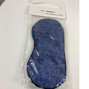 NWT To the market organic cotton eye mask blue